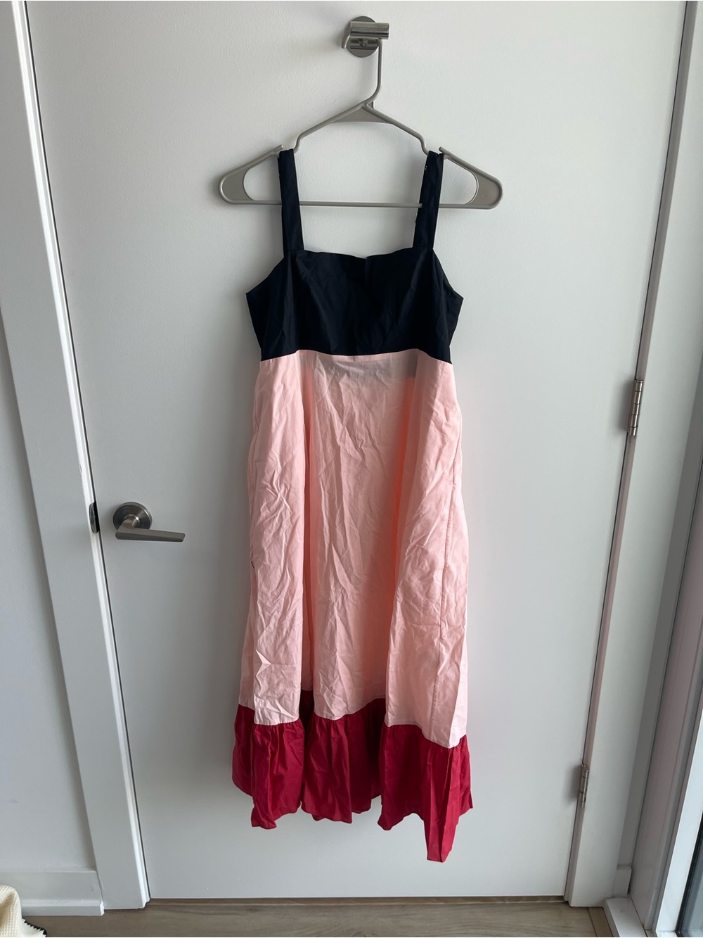 Kate Spade Colorblock Sundress in Black, Light Pink & Red